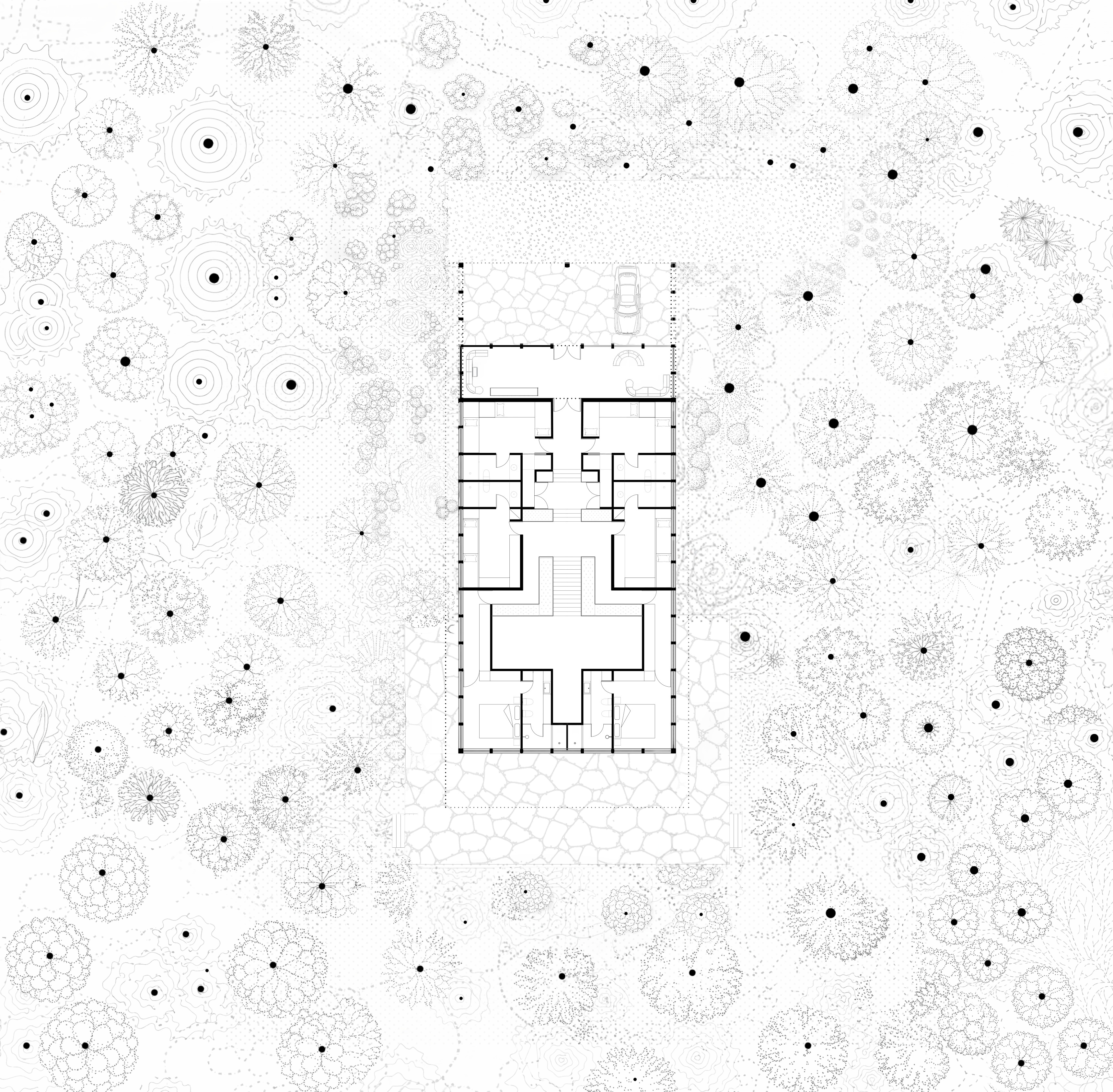 Lámina arquitectónica con plantas del proyecto